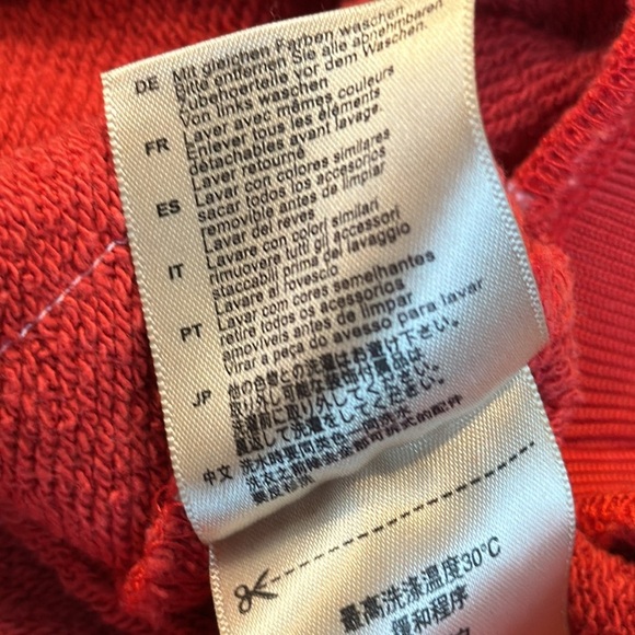 Scotch & soda la prairie d hydrus red sweatshirt with white stripe - Picture 8 of 10